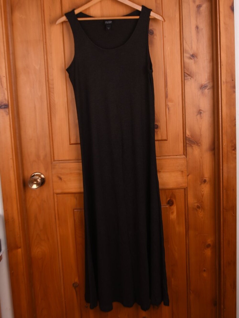 EILEEN FISHER Espresso Brown Viscose Jersey Scoop Neck Tank Maxi Dress - Size S
